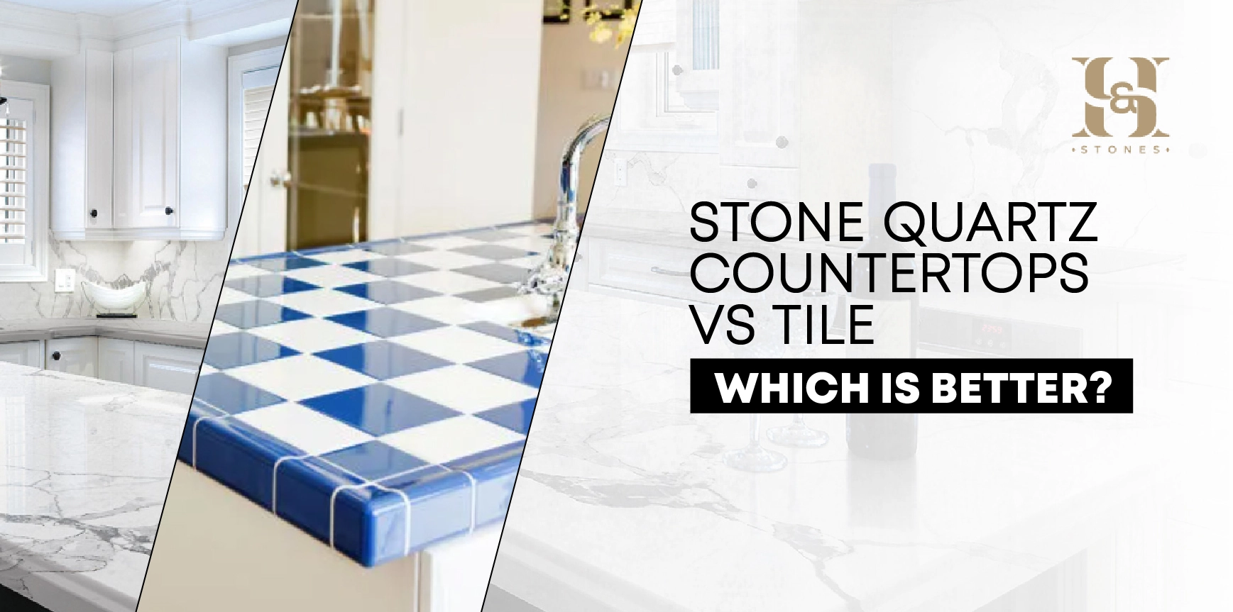 Stone Quartz Countertops VS Tile